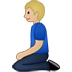 🧎🏼‍♂️ man kneeling: medium-light skin tone display on Samsung